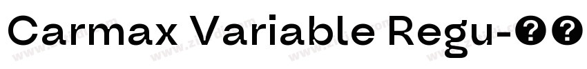 Carmax Variable Regu字体转换